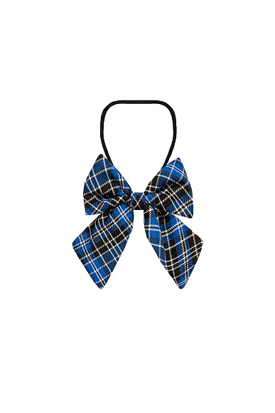 Бант цвет темно-синяя клетка