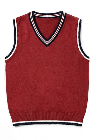 Жилет цвет бордовый