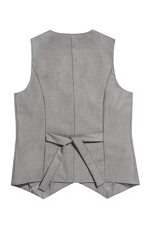 Жилет для девочки РОЗА цвет серая клетка 