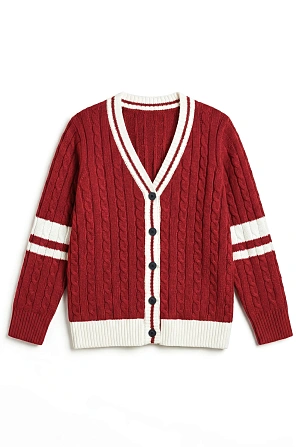 Кардиган клубный цвет бордовый