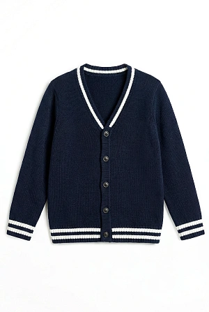 Кардиган синий в белую полоску
