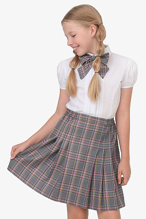 Юбка НИКА цвет клетка розовая 