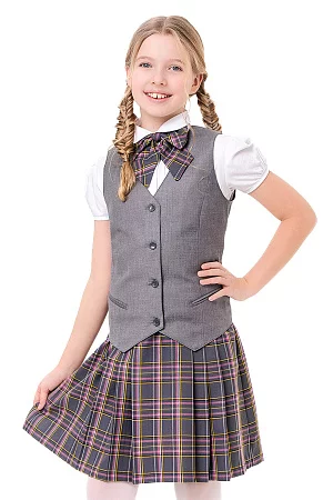 Юбка НИКА цвет клетка розовая 