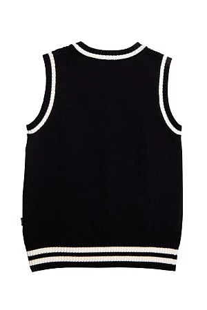 Жилет трикотажный унисекс цвет синий белая полоска