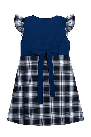 Сарафан с крылышками MEDIUM цвет синий 015 с клеткой БКК 
