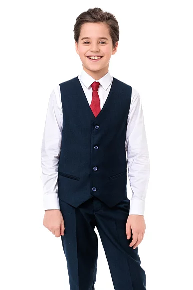 Жилет для мальчика ПРЕЗИДЕНТ цвет темно-синий экстра 