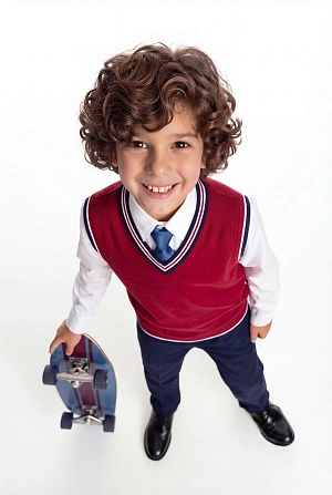 Жилет цвет бордовый