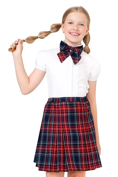 Юбка НИКА цвет клетка красная 