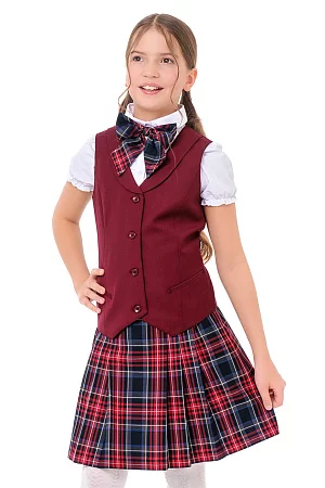 Юбка НИКА цвет клетка красная 