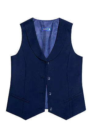 Жилет для девочки РОЗА цвет темно-синий экстра