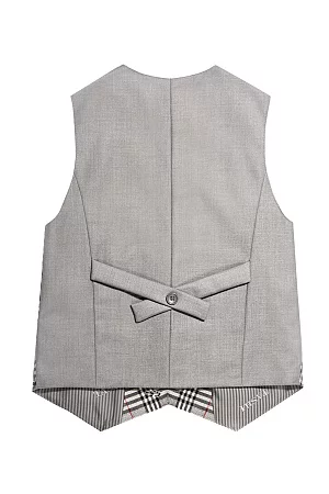 Жилет для мальчика ПРЕЗИДЕНТ цвет серая клетка 