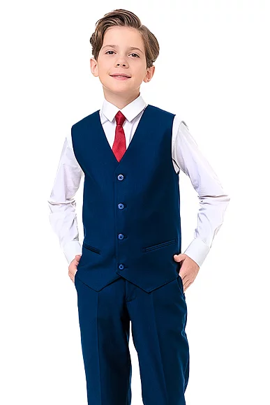 Жилет для мальчика ПРЕЗИДЕНТ цвет синий 015 