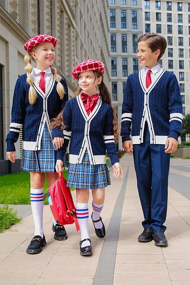 Кардиган клубный цвет синий