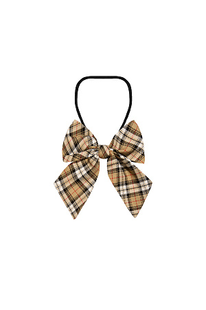 Бант цвет бежевая клетка