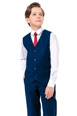 Жилет для мальчика ПРЕЗИДЕНТ цвет синий 015 