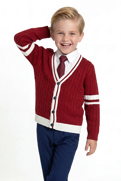 Кардиган клубный цвет бордовый.