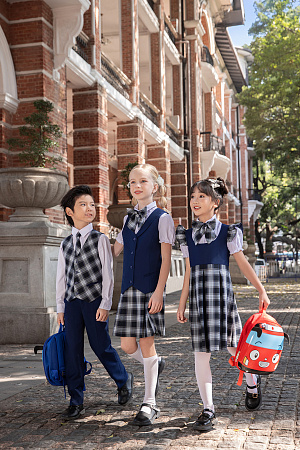 Жилет для мальчика ПРЕЗИДЕНТ цвет клетка БКК